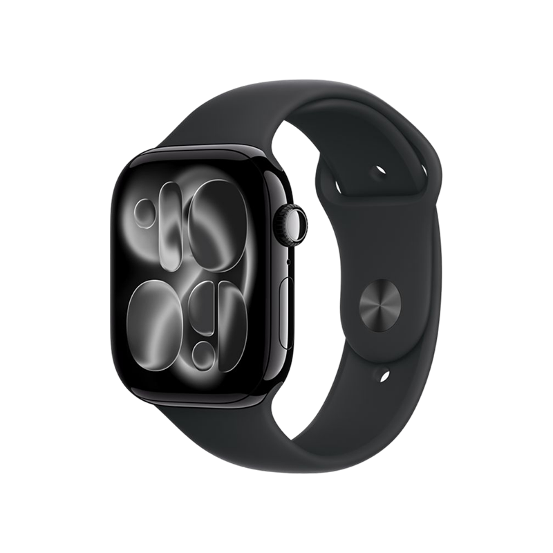 Apple Watch Series 11 GPS 46mm Jet Black Aluminium Case With Black Sport Band MEUW4 S/M