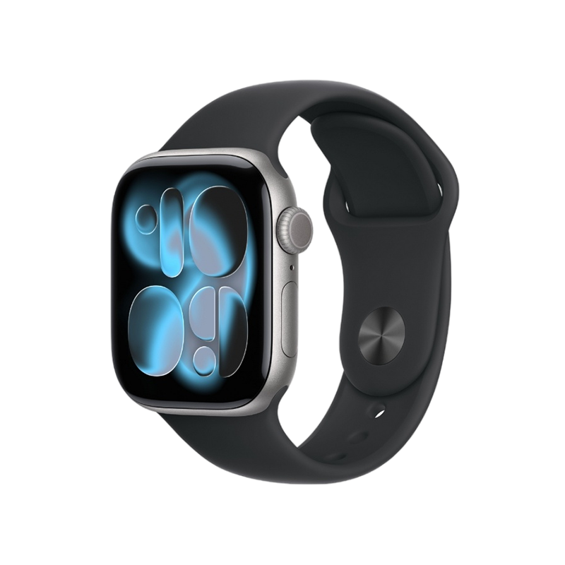 Apple Watch Series 11 GPS 46mm Space Grey Aluminium Case With Black Sport Band MEV44 M/L