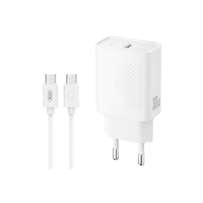 Kucni punjac XO L162 ulaz C 30W white + Type-C cable