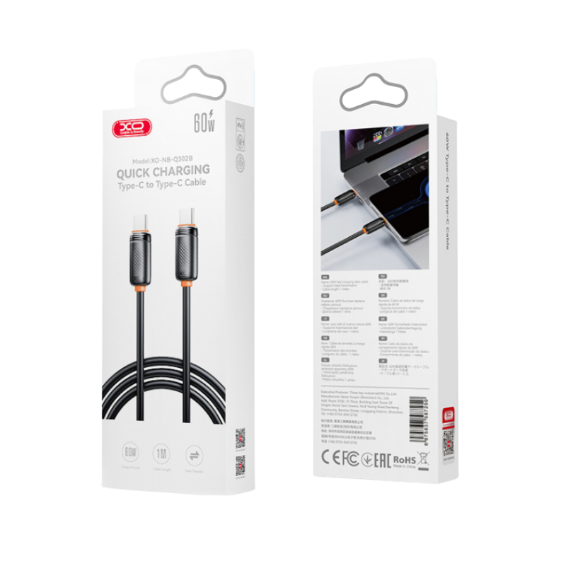 USB kabal XO NBQ302A iPhone - Type C 27W 1m Black