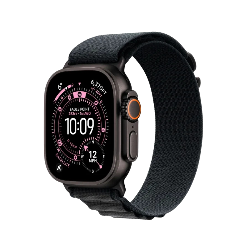 Apple Watch Ultra 3 49mm Black Titanium Case+Black Alpine Loop MF0V4 M